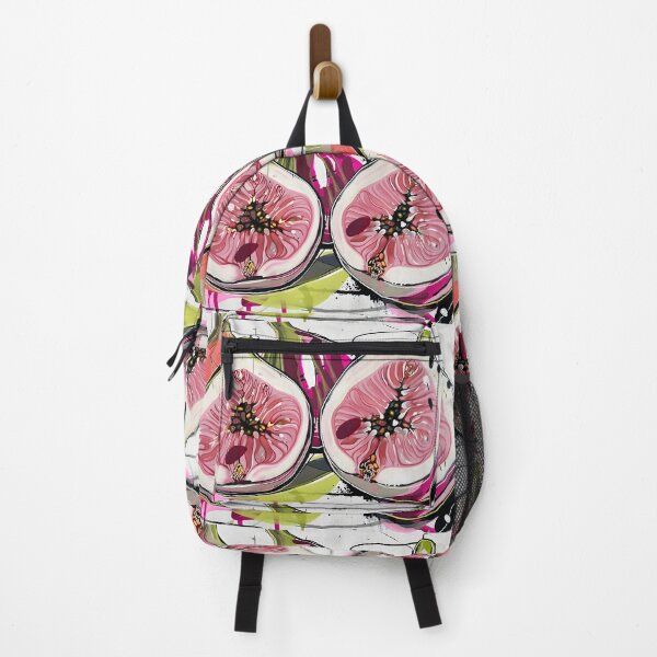 Item preview, Dynamic Botanical Figs - Bold and Expressive Strokes with Vibrant Pinks and Greens AI Generated designed and sold by OlfactoART Studio.
