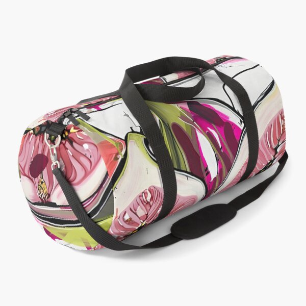 Item preview, Dynamic Botanical Figs - Bold and Expressive Strokes with Vibrant Pinks and Greens AI Generated designed and sold by OlfactoART Studio.