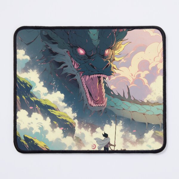 Item preview, Dragon fighting against ship, anime illustration designed and sold by Mauswohn.