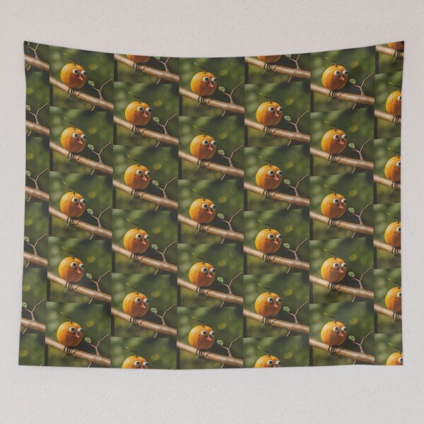 Item preview, Googly-Eyed Orange Bird designed and sold by BestArtByArvind.