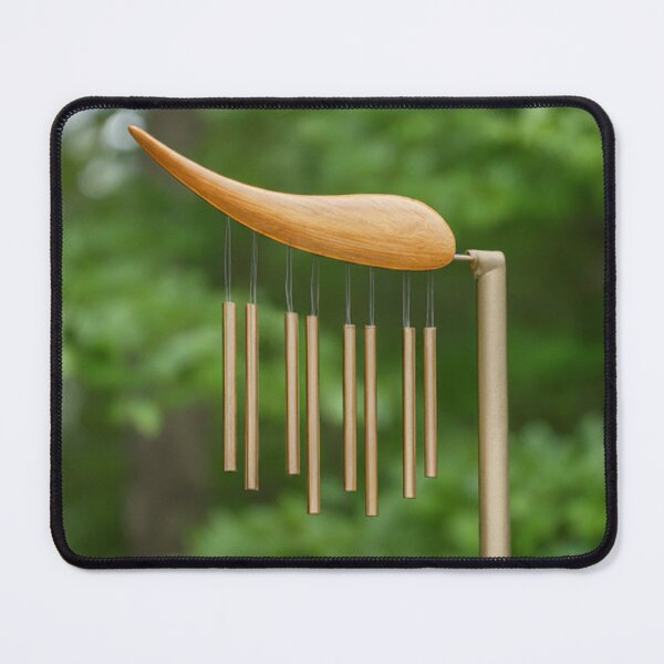 Item preview, Rustic Wooden Wind Chime with Copper Tubes designed and sold by BestArtByArvind.