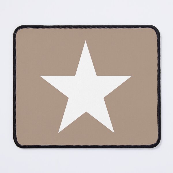 Item preview, Single WHITE STAR on a WARM TAUPE Background designed and sold by RachelMacht.