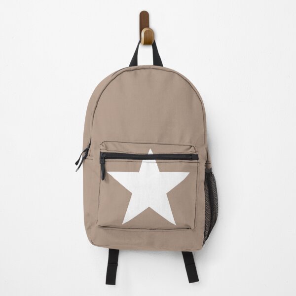 Item preview, Single WHITE STAR on a WARM TAUPE Background designed and sold by RachelMacht.