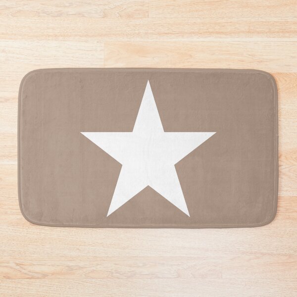 Item preview, Single WHITE STAR on a WARM TAUPE Background designed and sold by RachelMacht.