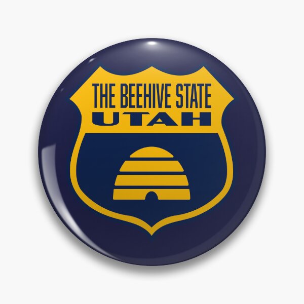 Item preview, The Beehive State Utah Retro Flag Shield designed and sold by deadmansupplyco.