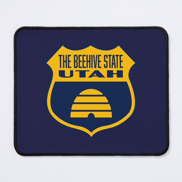 Item preview, The Beehive State Utah Retro Flag Shield designed and sold by deadmansupplyco.
