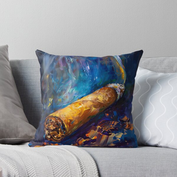 Item preview, Sensuous Spirals - Vivid Swirls of Cigar Smoke Amid Dynamic Contrasting Colors of Light and Shadow designed and sold by OlfactoART Studio.
