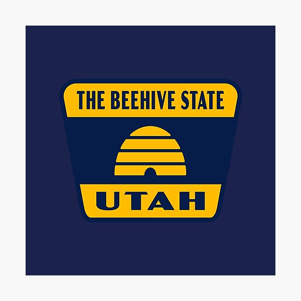 Item preview, The Beehive State Utah Retro Flag Badge designed and sold by deadmansupplyco.