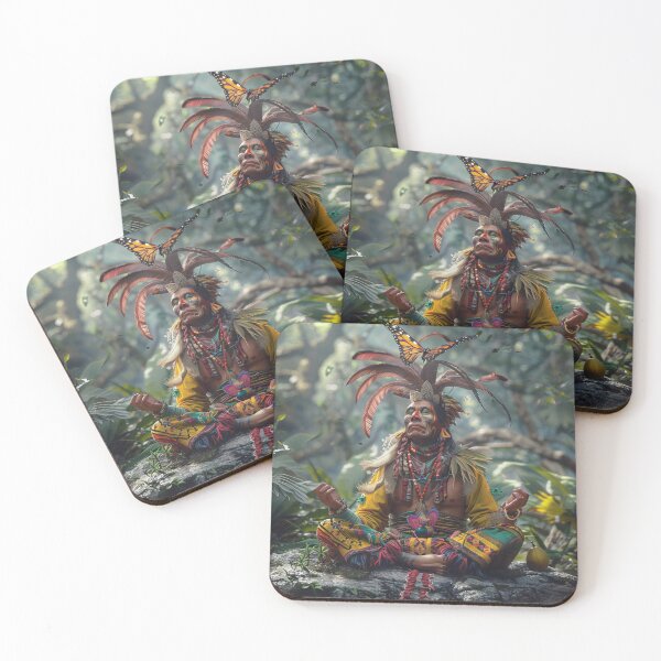 Item preview, If they were hippies - Myan God - Yum Kaax - the nature god. designed and sold by Neonlolly.