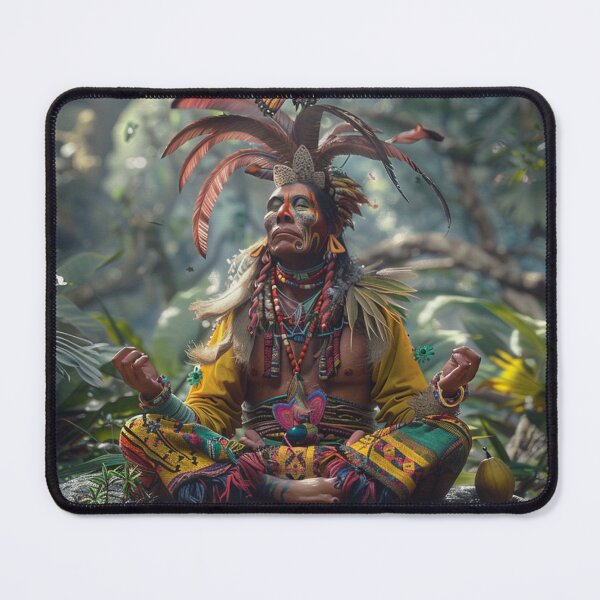 Item preview, If they were hippies - Myan God - Yum Kaax - the nature god. designed and sold by Neonlolly.