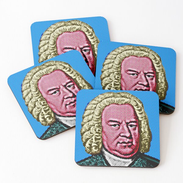 Item preview, Copy of Johannes Sebastian Bach Pop Art Portrait in Blue Background designed and sold by OnlyPopArt.