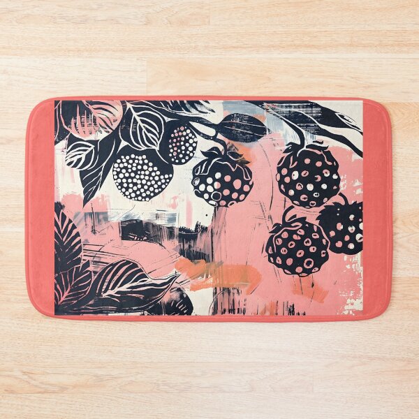 Item preview, Berry Blossoms - Vivid Dotted Blackberry Textures and Bold Outlines in Abstract Harmony designed and sold by OlfactoART Studio.