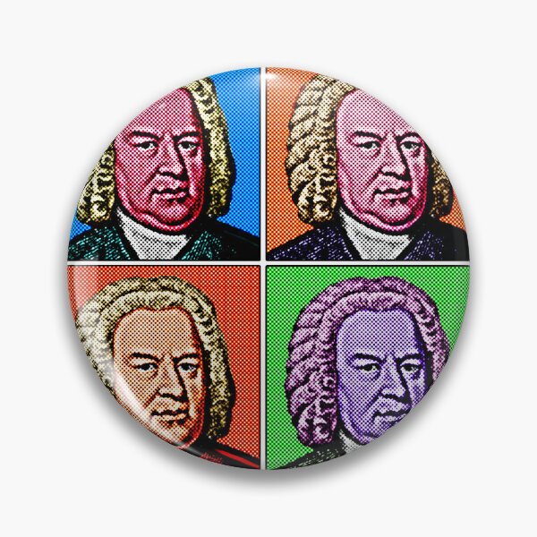 Item preview, Pop Art Portrait of Johannes Sebastian Bach  in 4 Colors designed and sold by OnlyPopArt.