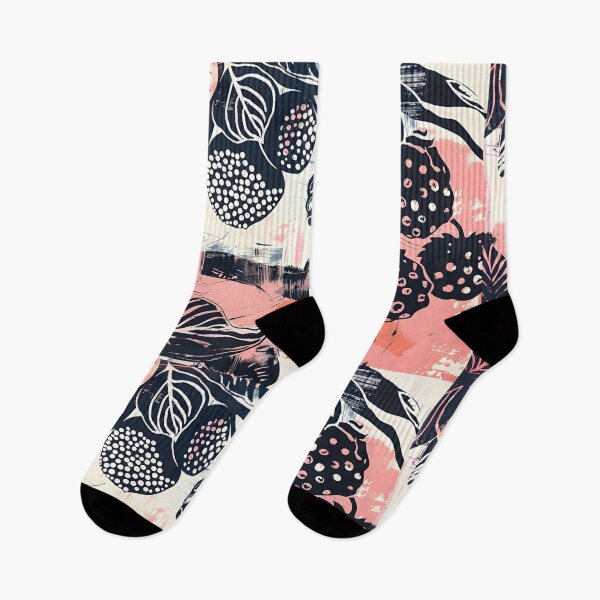 Item preview, Berry Blossoms - Vivid Dotted Blackberry Textures and Bold Outlines in Abstract Harmony designed and sold by OlfactoART Studio.