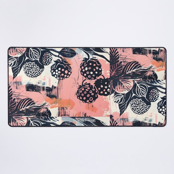 Item preview, Berry Blossoms - Vivid Dotted Blackberry Textures and Bold Outlines in Abstract Harmony designed and sold by OlfactoART Studio.