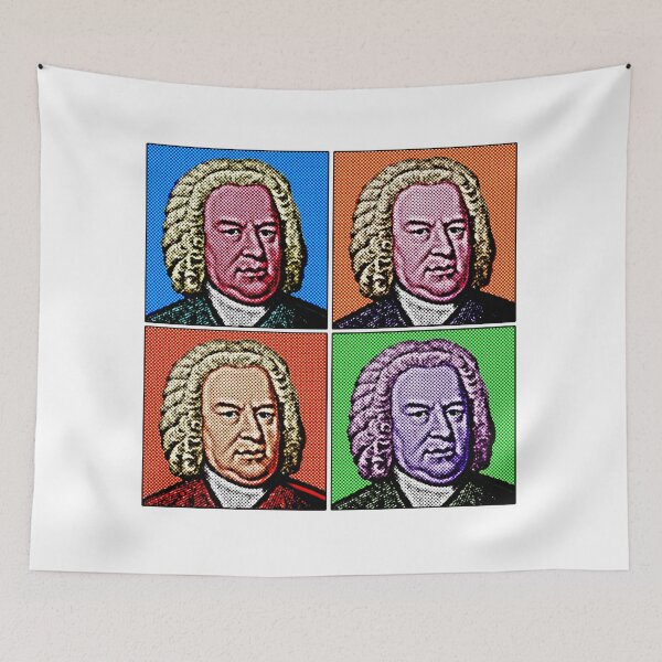 Item preview, Pop Art Portrait of Johannes Sebastian Bach  in 4 Colors designed and sold by OnlyPopArt.