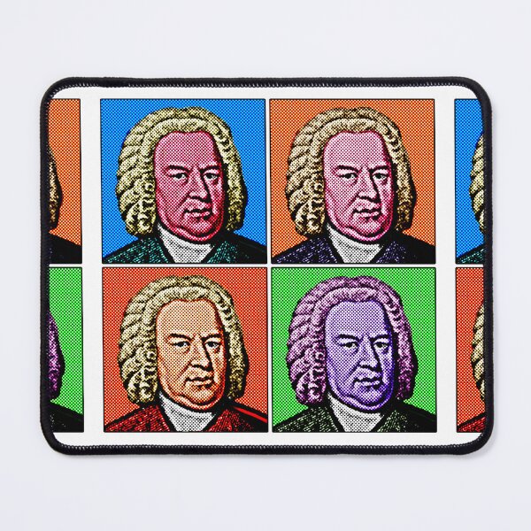 Item preview, Pop Art Portrait of Johannes Sebastian Bach in 4 Colors designed and sold by OnlyPopArt.