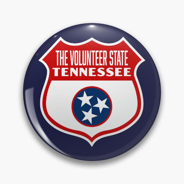 Item preview, The Volunteer State Tennessee Retro Flag Shield designed and sold by deadmansupplyco.