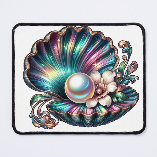 Item preview, Clamshell with Pearl and Flowers 5 designed and sold by SchokoGoth.