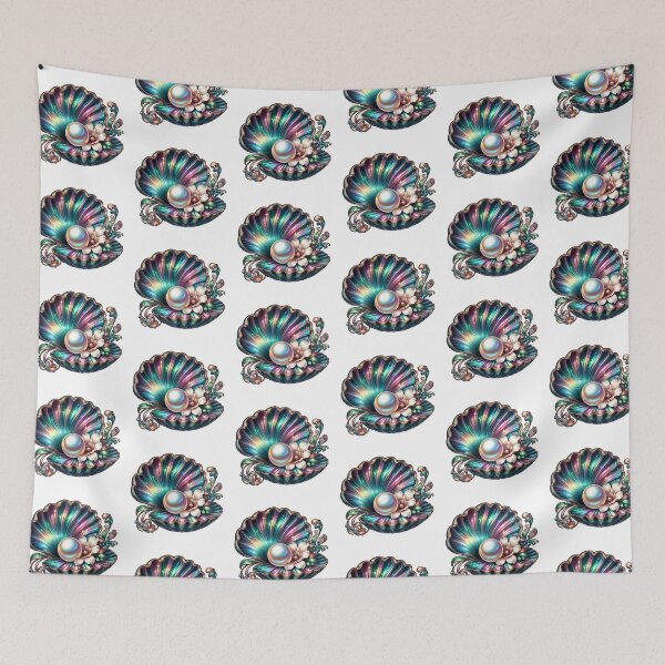 Item preview, Clamshell with Pearl and Flowers 5 designed and sold by SchokoGoth.