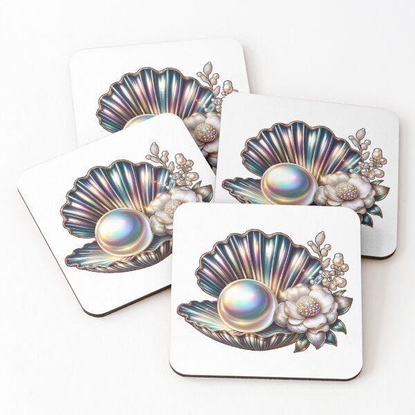 Item preview, Clamshell with Pearl and Flowers 6 designed and sold by SchokoGoth.