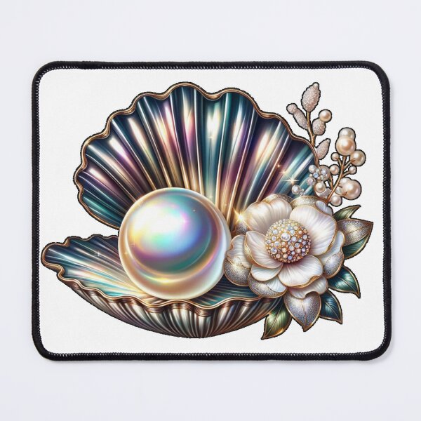 Item preview, Clamshell with Pearl and Flowers 6 designed and sold by SchokoGoth.