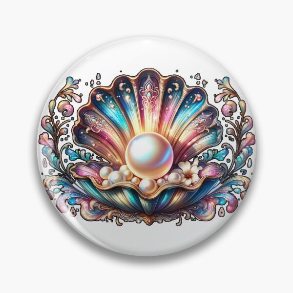 Item preview, Clamshell with Pearl and Flowers 7 designed and sold by SchokoGoth.