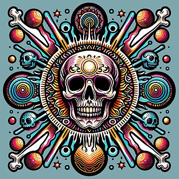 Vorschaubild zum Design Totenkopf Abstrakt bunt von Kobeko