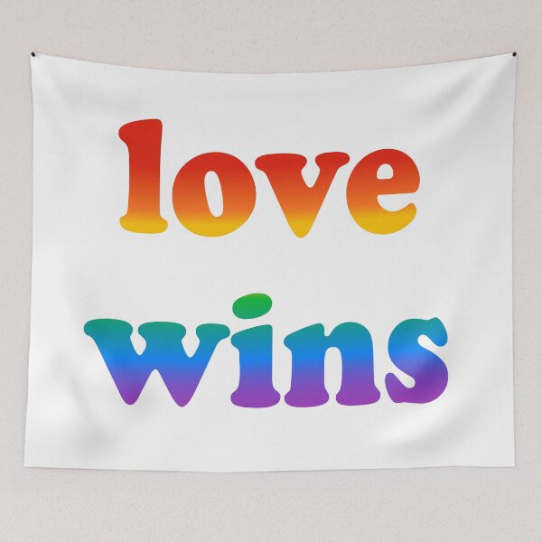 Item preview, Love wins LGBTQ Pride Rainbow designed and sold by Inspirationmotivation.