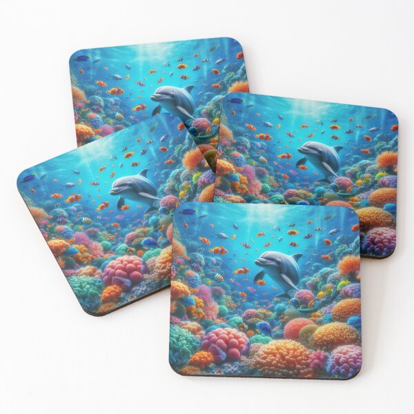 Item preview, Coral Dolphin 3 designed and sold by Sybille-Yates.