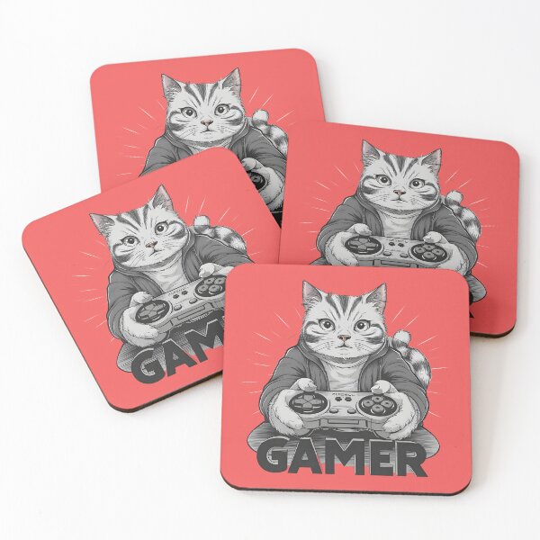 Item preview, Copy of Geek-gamer monochrome cat in cap designed and sold by LV-creator.
