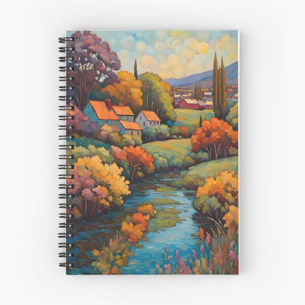 Item preview, Riverside village landscape designed and sold by Cloofur.