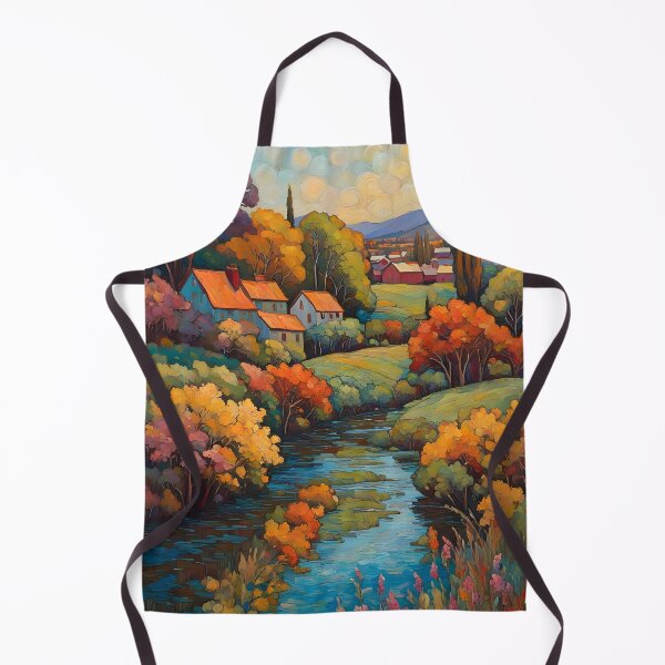 Item preview, Riverside village landscape designed and sold by Cloofur.