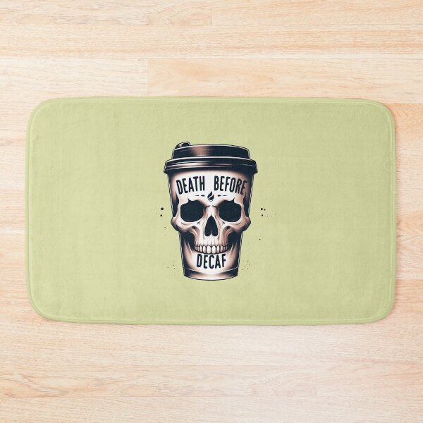 Item preview, Death before decaf designed and sold by Vkinsify.