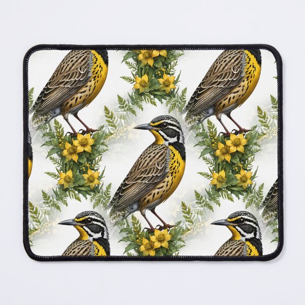Item preview, A Western Meadowlark Surrounded By Oregon-grape Pattern designed and sold by taiche.