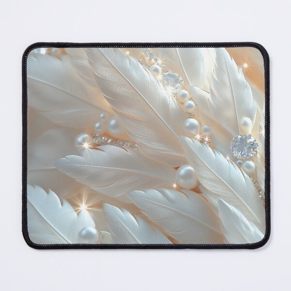 Item preview, Texture of cream feathers, pearls and diamonds designed and sold by Fantasyplus.