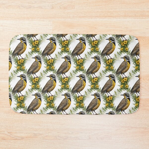 Item preview, A Western Meadowlark Surrounded By Oregon-grape Pattern designed and sold by taiche.