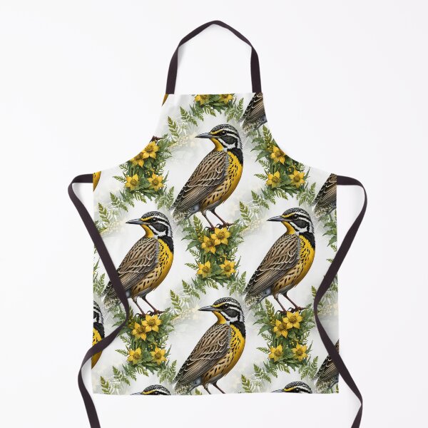 Item preview, A Western Meadowlark Surrounded By Oregon-grape Pattern designed and sold by taiche.
