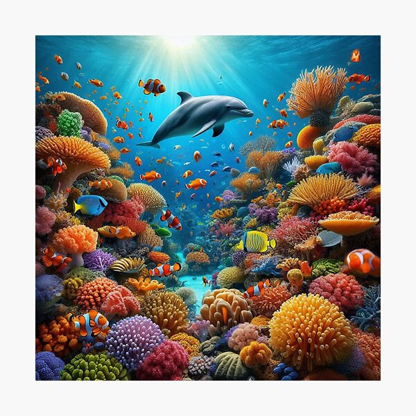 Item preview, Coral Dolphin 4 designed and sold by Sybille-Yates.