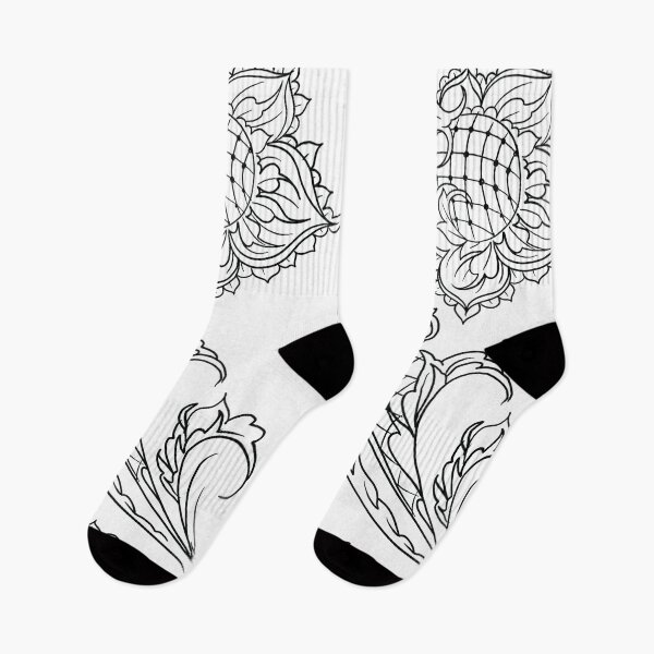 Item preview, Art nouveau floral ornament designed and sold by MatrixTattoo.