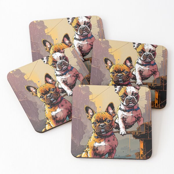Item preview, Two is better than one, French bulldog in inkpunk style designed and sold by MrBooch.