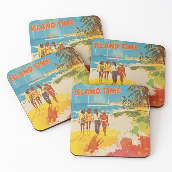 Item preview, Vintage Beach Vibes Island Time Retro Summery Nostalgia Retro Beach Walk Artwork designed and sold by myfavoritesm4.