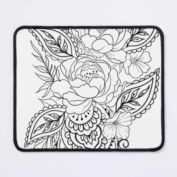 Item preview, Floral henna tattoo design designed and sold by MatrixTattoo.