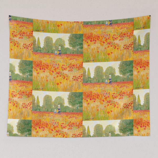 Aperçu de l'œuvre Camille et Jean Monet dans un champ de coquelicots Claude Monet créée et vendue par TeeARTHY.