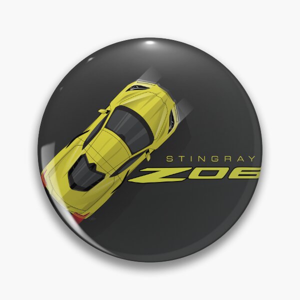Item preview, Yellow Chevy Corvette C8 Illustration designed and sold by blackdogshop.