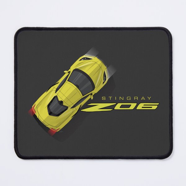 Item preview, Yellow Chevy Corvette C8 Illustration designed and sold by blackdogshop.