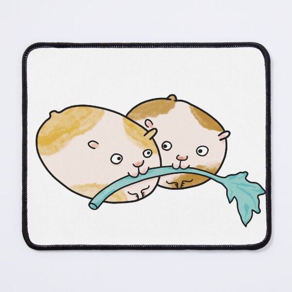 Item preview, Cute Guinea pigs eating in love designed and sold by Szofink.