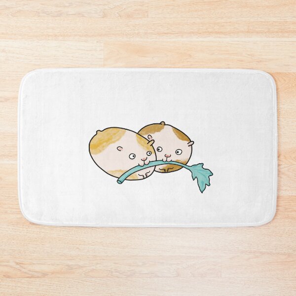 Item preview, Cute Guinea pigs eating in love designed and sold by Szofink.