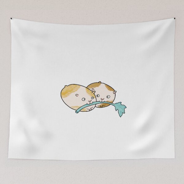 Item preview, Cute Guinea pigs eating in love designed and sold by Szofink.