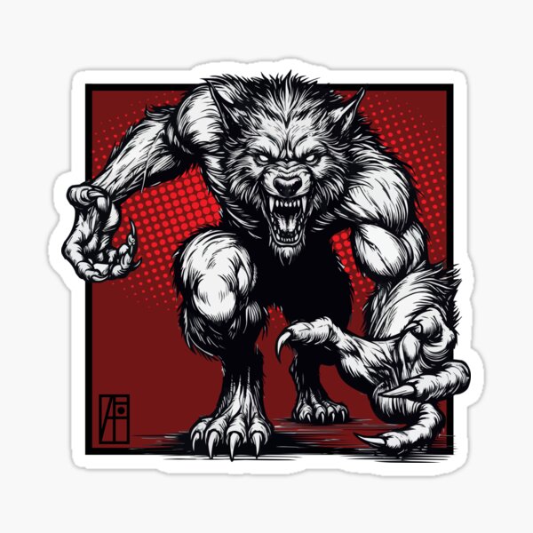 WEREWOLF - WOLFMAN - WILD FORCE - WARRIOR - 2 Sticker